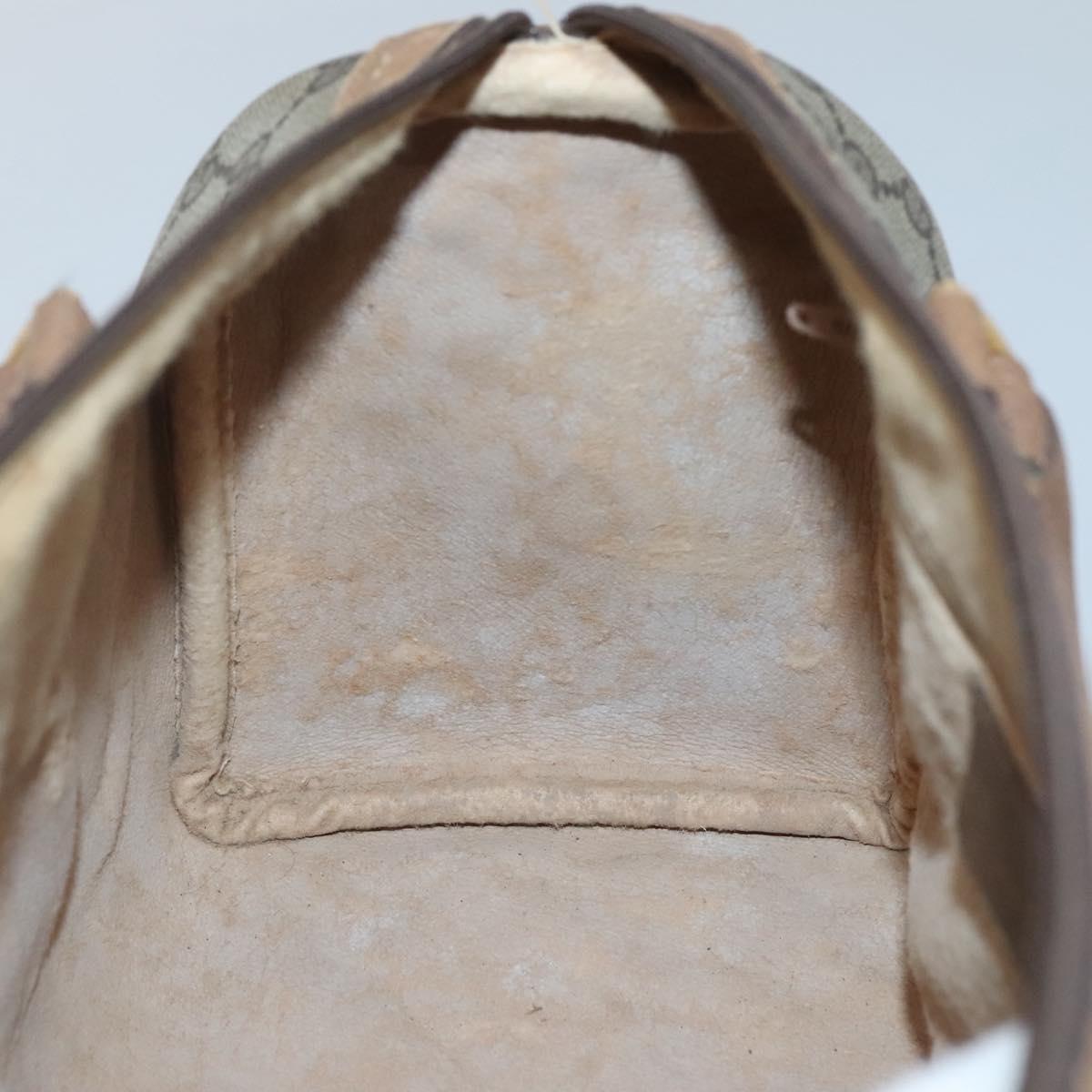 GUCCI GG Supreme Web Sherry Line Boston Bag PVC Beige Gold 40 02 007 Auth 126148
