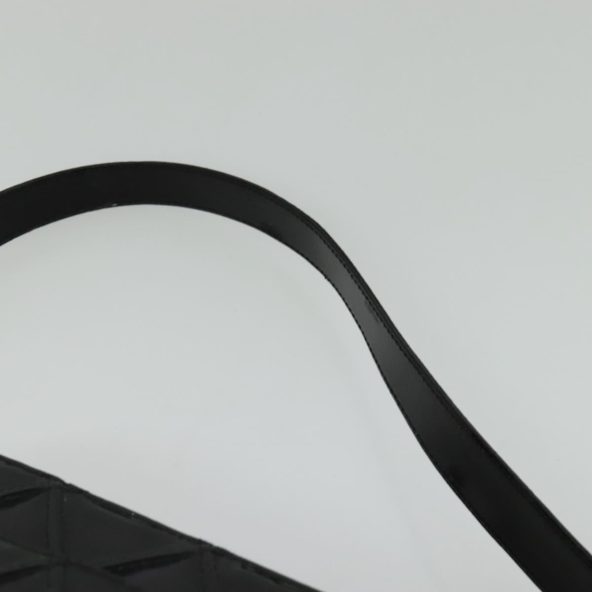 CHANEL Bicolore Shoulder Bag Enamel Black CC Auth 126184