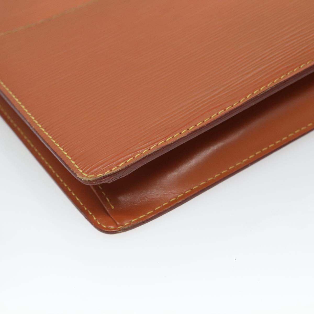 LOUIS VUITTON Epi Pochette Homme Clutch Bag Zipangu Gold M52528 LV Auth 126195