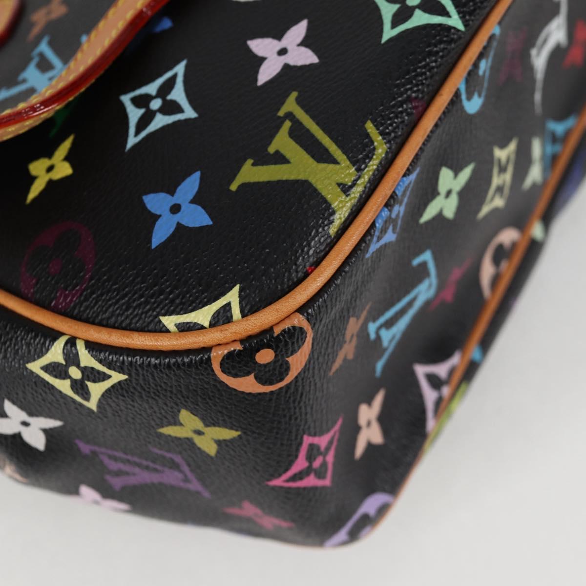 LOUIS VUITTON Monogram Multicolor Gracie MM Hand Bag Black M92591 Auth 126225SV
