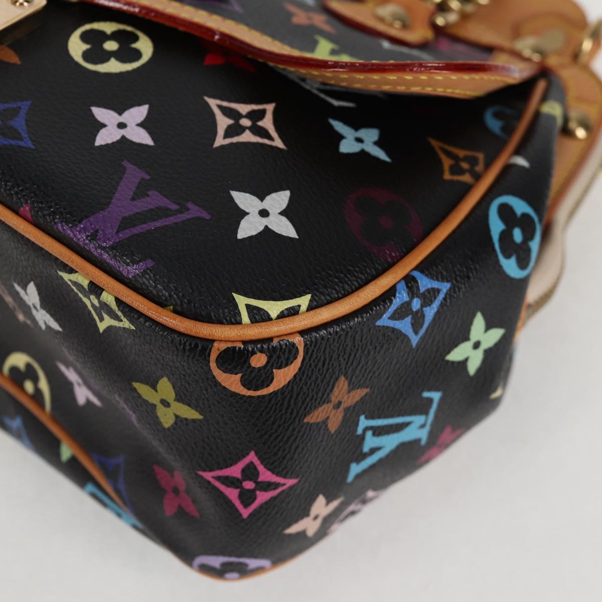 LOUIS VUITTON Monogram Multicolor Gracie MM Hand Bag Black M92591 Auth 126225SV