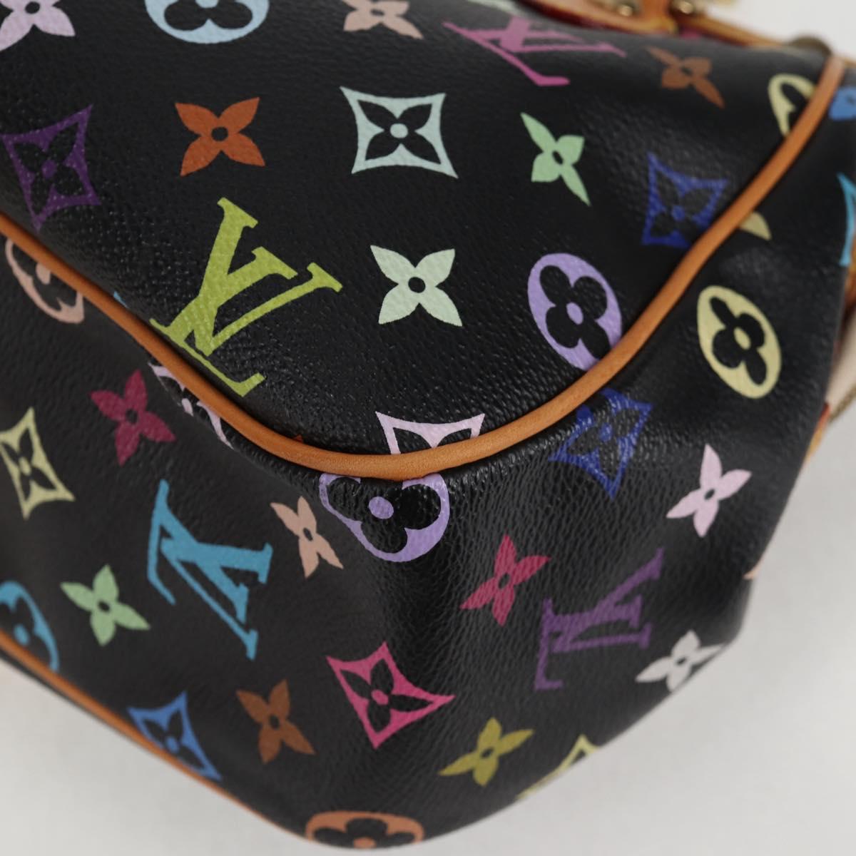 LOUIS VUITTON Monogram Multicolor Gracie MM Hand Bag Black M92591 Auth 126225SV