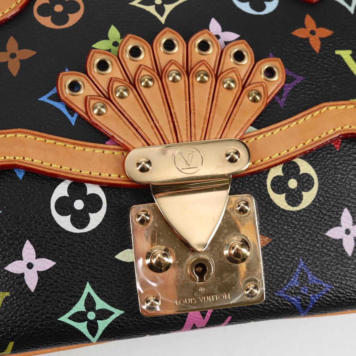 LOUIS VUITTON Monogram Multicolor Gracie MM Hand Bag Black M92591 Auth 126225SV