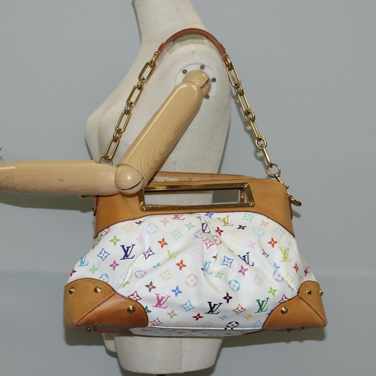 LOUIS VUITTON Monogram Multicolor Judy GM Shoulder Bag White M40253 Auth 126227V