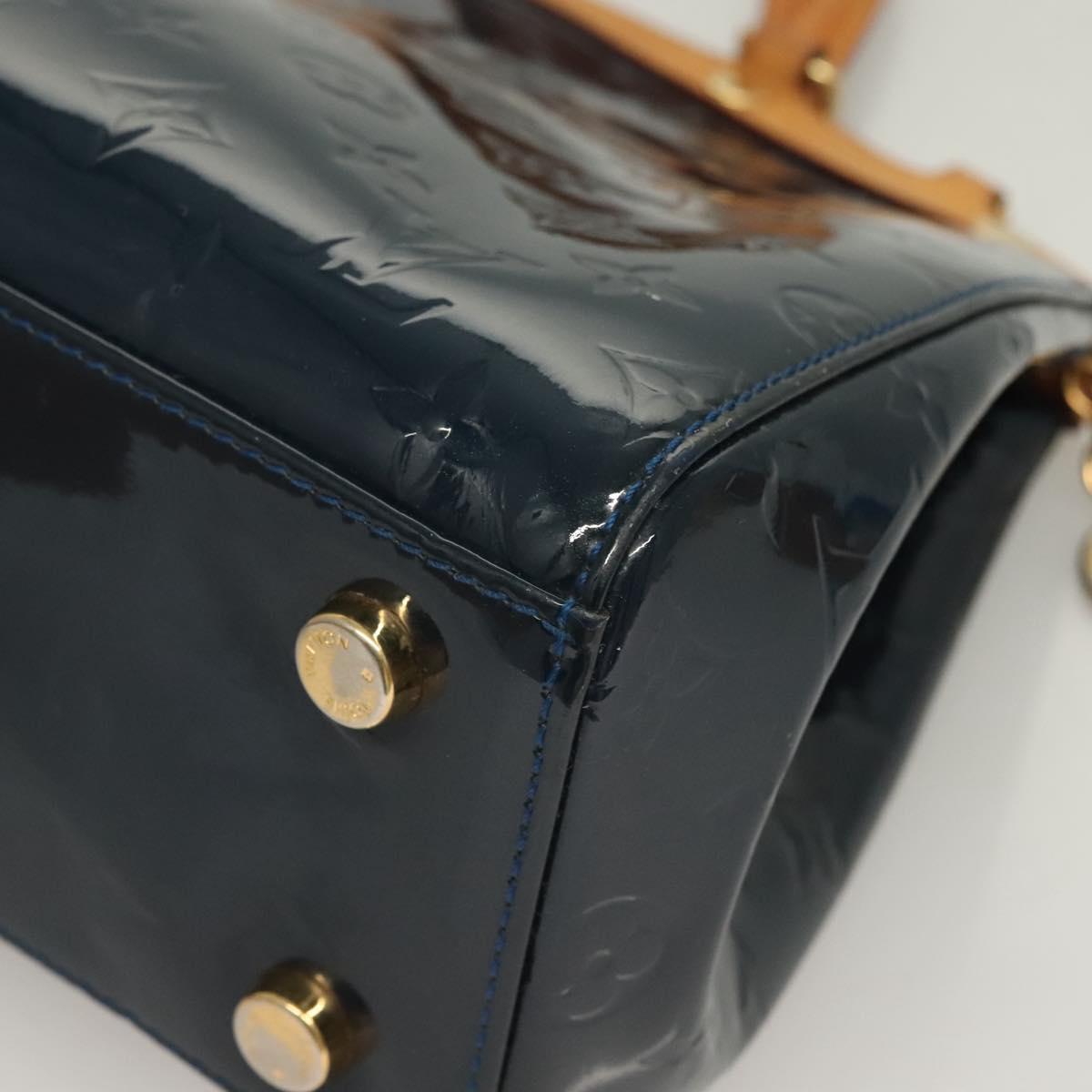 LOUIS VUITTON Vernis Blair MM Hand Bag 2way Grand blue M90054 LV Auth 126234