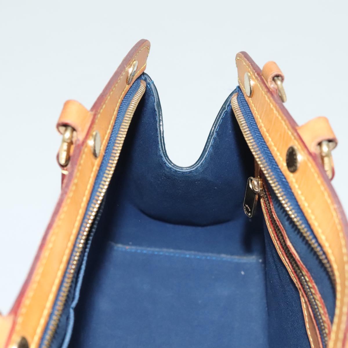 LOUIS VUITTON Vernis Blair MM Hand Bag 2way Grand blue M90054 LV Auth 126234