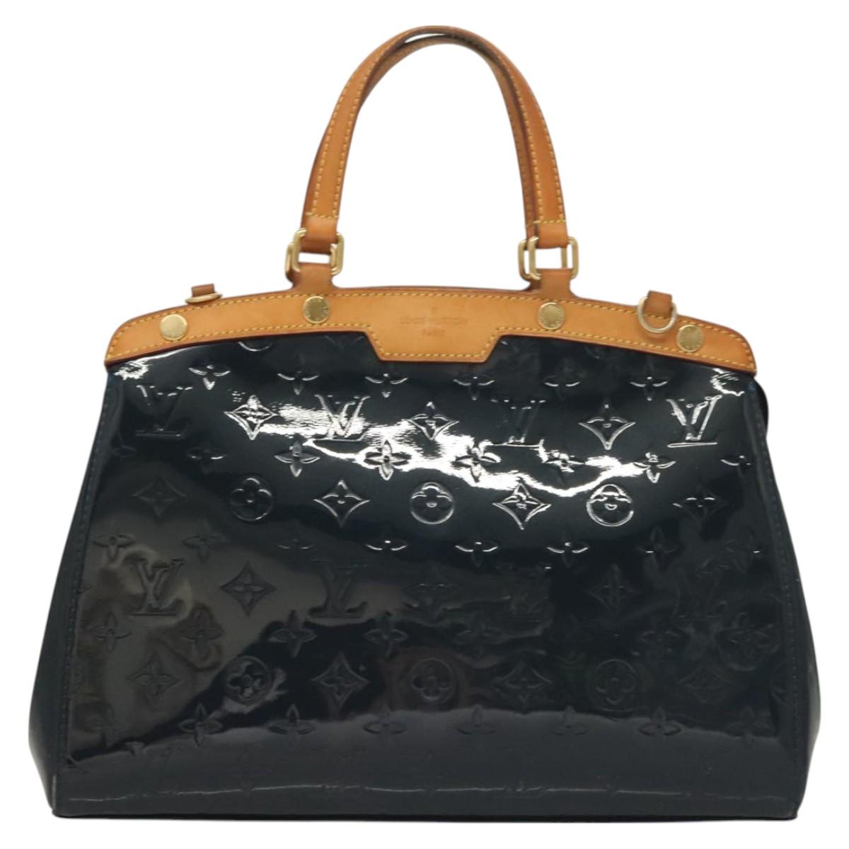 LOUIS VUITTON Vernis Blair MM Hand Bag 2way Grand blue M90054 LV Auth 126234