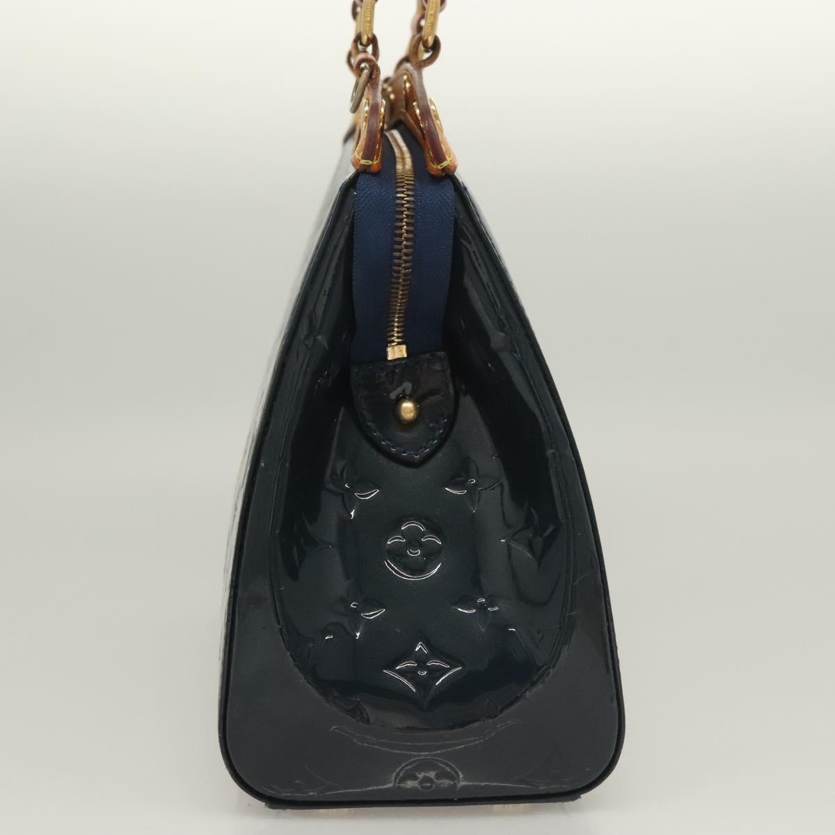 LOUIS VUITTON Vernis Blair MM Hand Bag 2way Grand blue M90054 LV Auth 126234