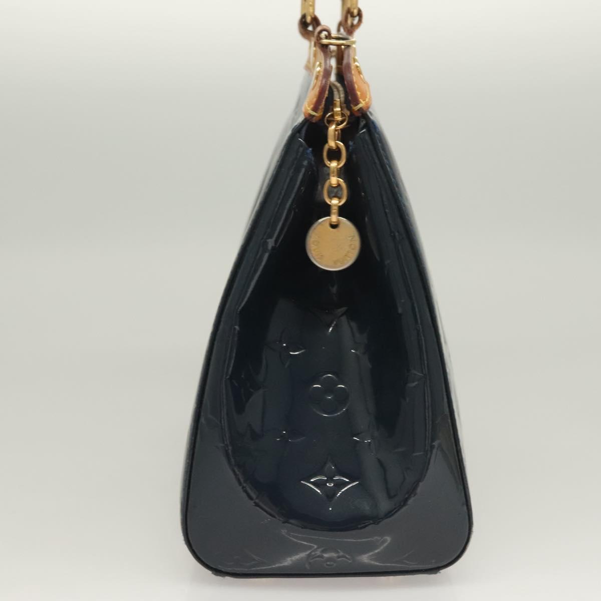 LOUIS VUITTON Vernis Blair MM Hand Bag 2way Grand blue M90054 LV Auth 126234
