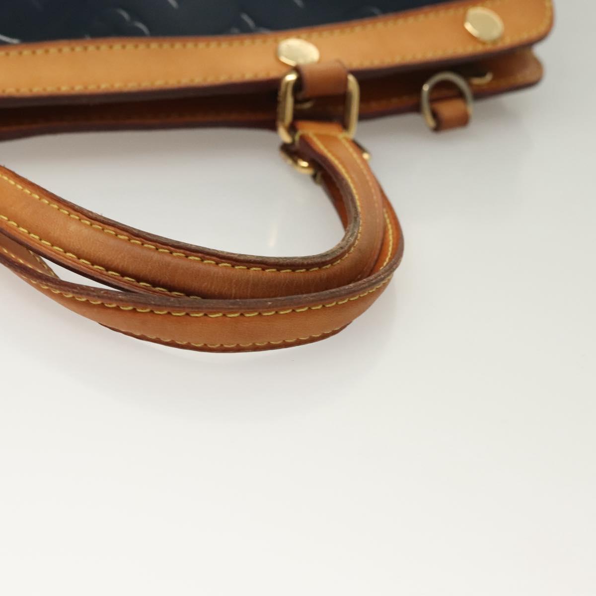 LOUIS VUITTON Vernis Blair MM Hand Bag 2way Grand blue M90054 LV Auth 126234