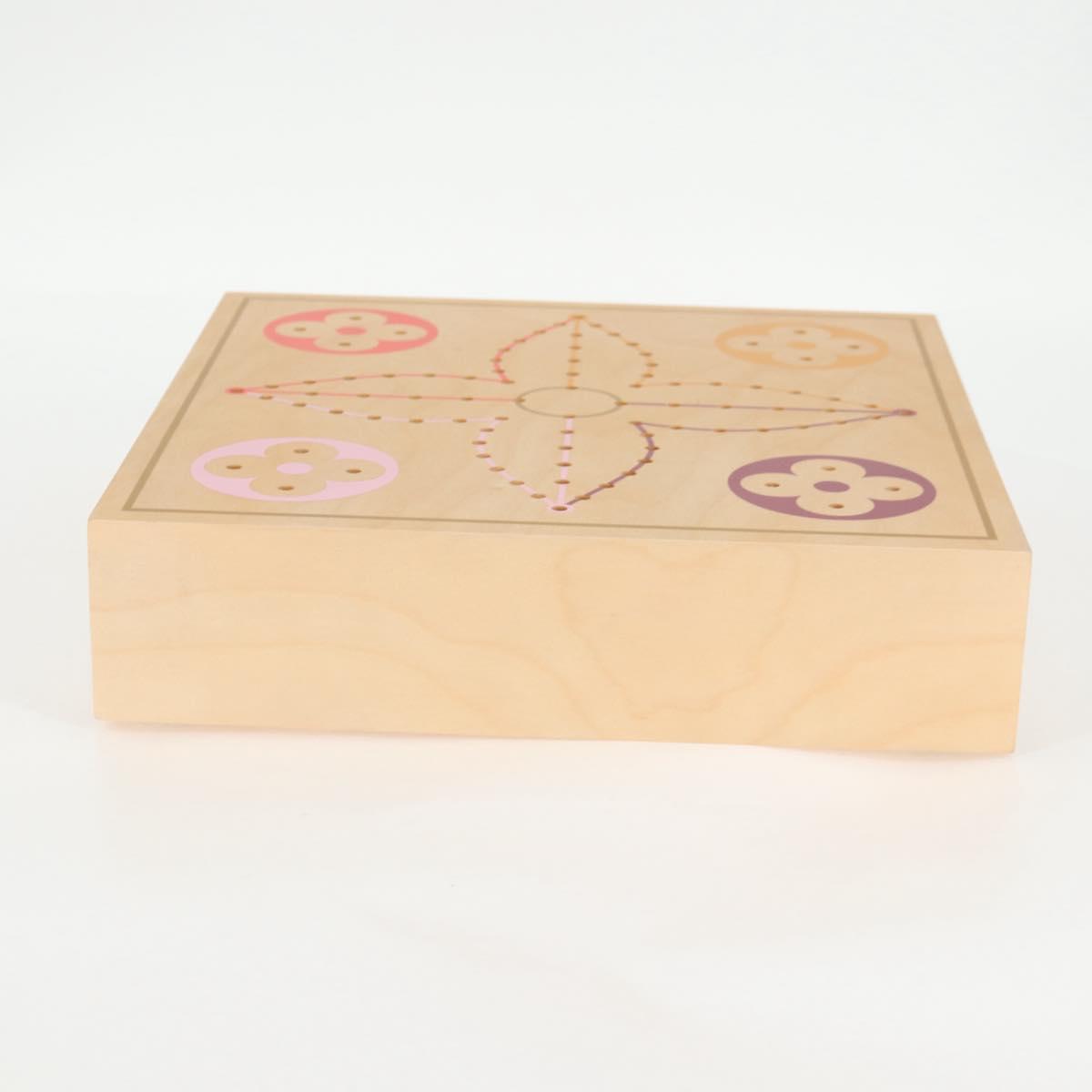 LOUIS VUITTON Vivienne Pegboard Game Wood Beige LV Auth 126237SM