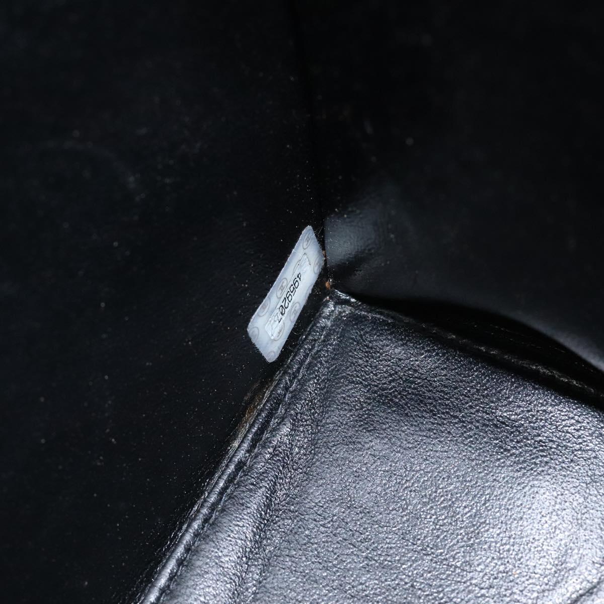 CHANEL COCO Mark Chain Hand Bag Patent leather Black Silver CC Auth 126242