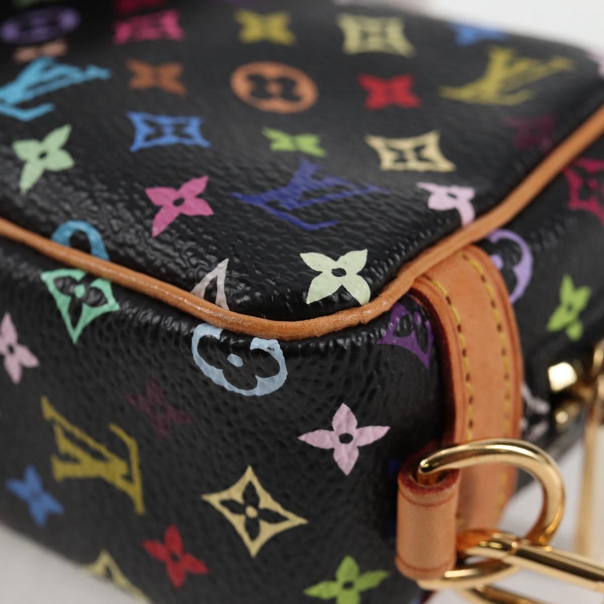 LOUIS VUITTON Multicolor Trousse Wapity Pouch Black M58034 Auth 126256AV