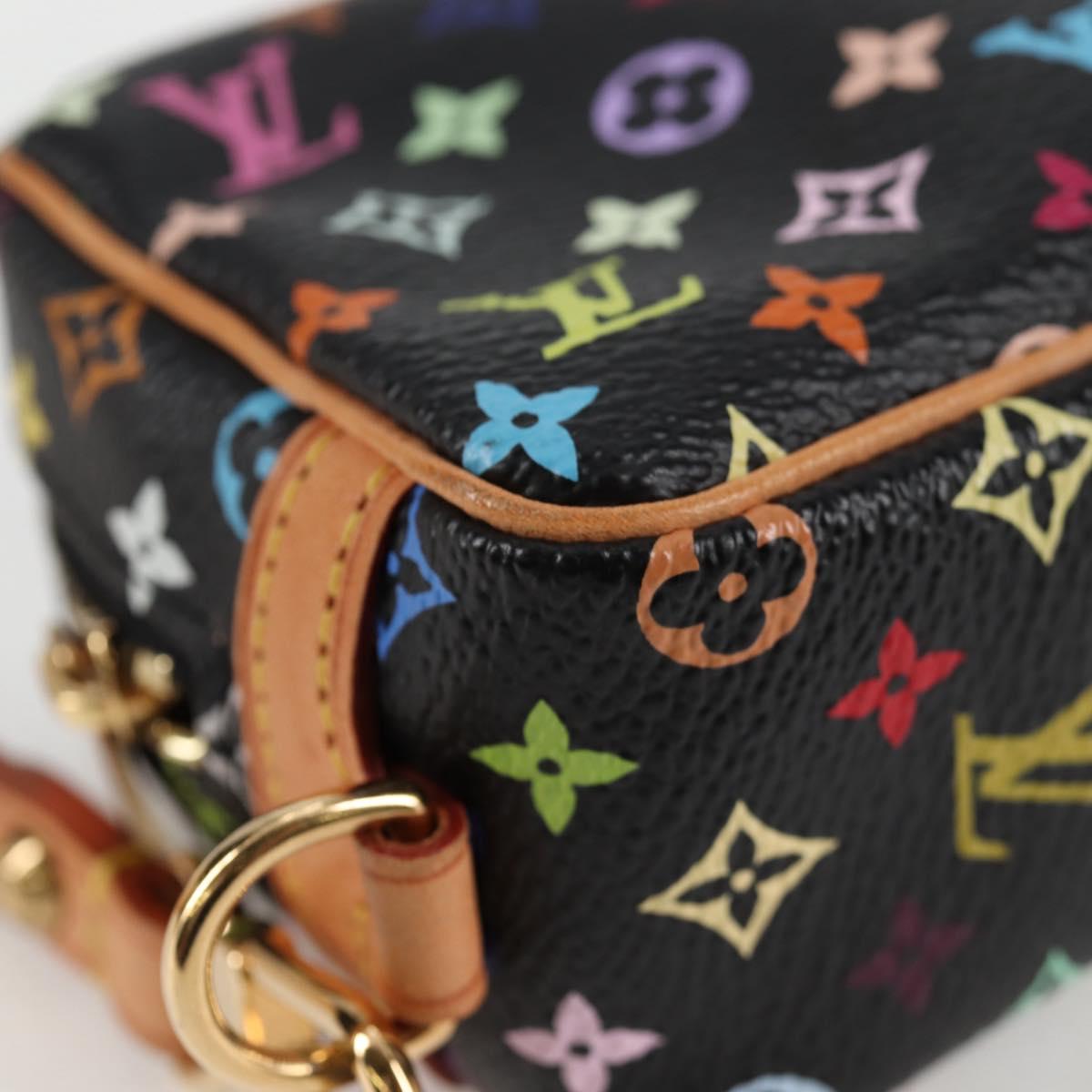 LOUIS VUITTON Multicolor Trousse Wapity Pouch Black M58034 Auth 126256AV