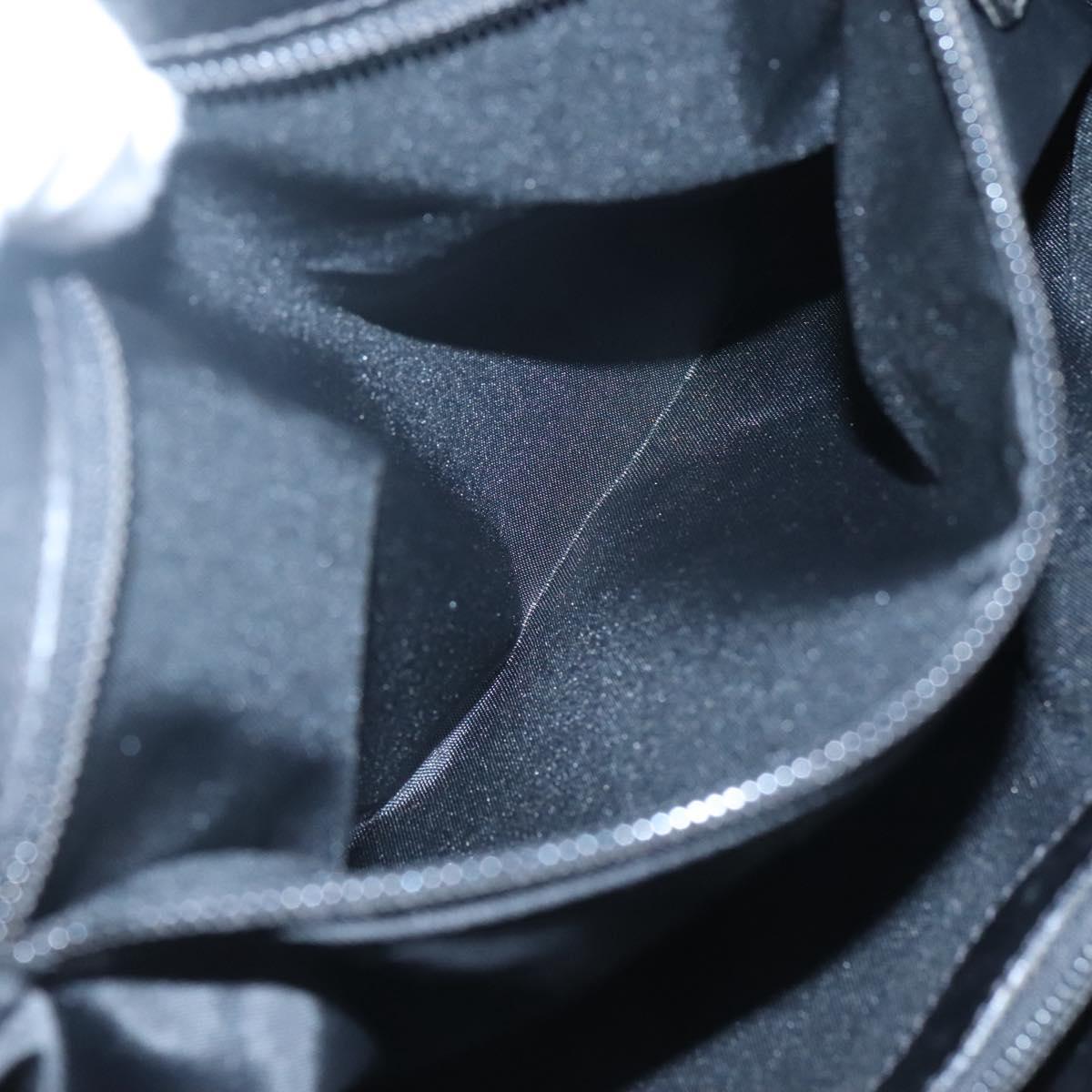 CELINE Tote Bag Nylon Black Gold Auth 126261