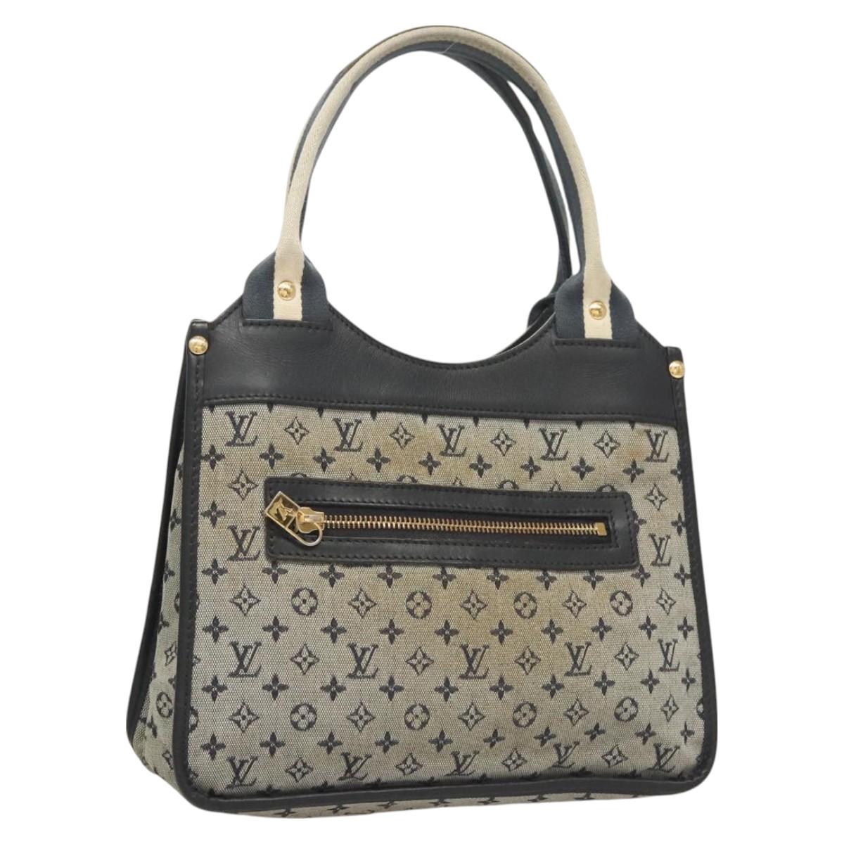 LOUIS VUITTON Monogram Mini Sac Catline Tote Bag Navy M92325 LV Auth 126282