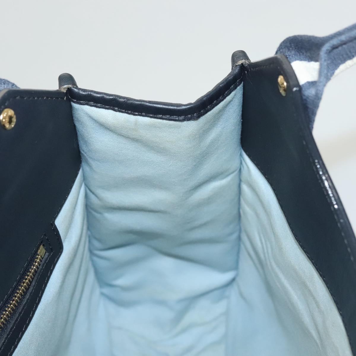 LOUIS VUITTON Monogram Mini Sac Catline Tote Bag Navy M92325 LV Auth 126282