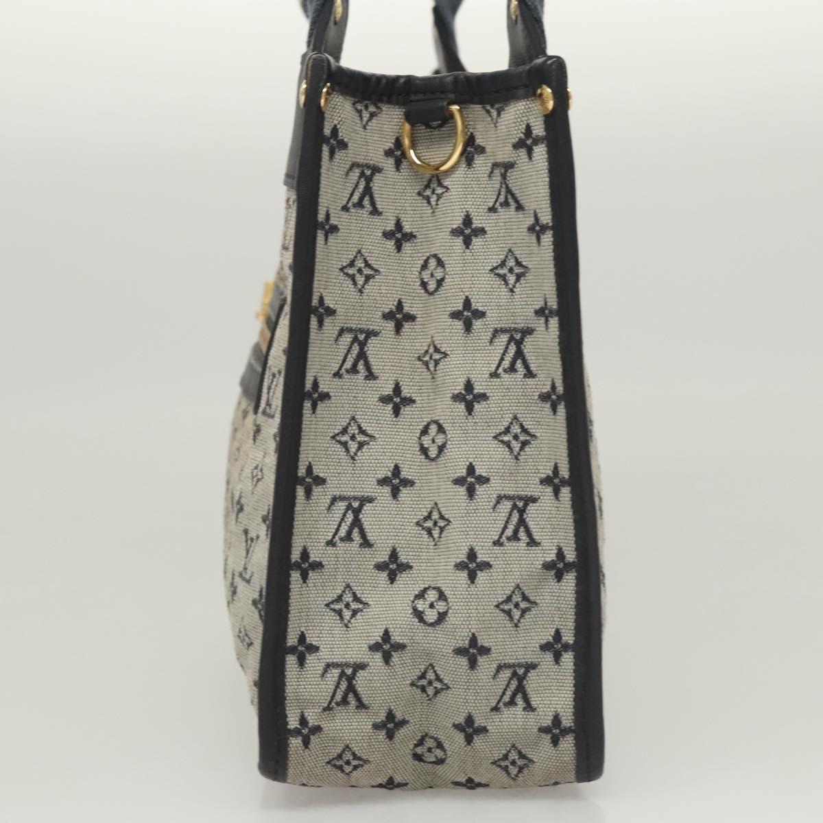 LOUIS VUITTON Monogram Mini Sac Catline Tote Bag Navy M92325 LV Auth 126282