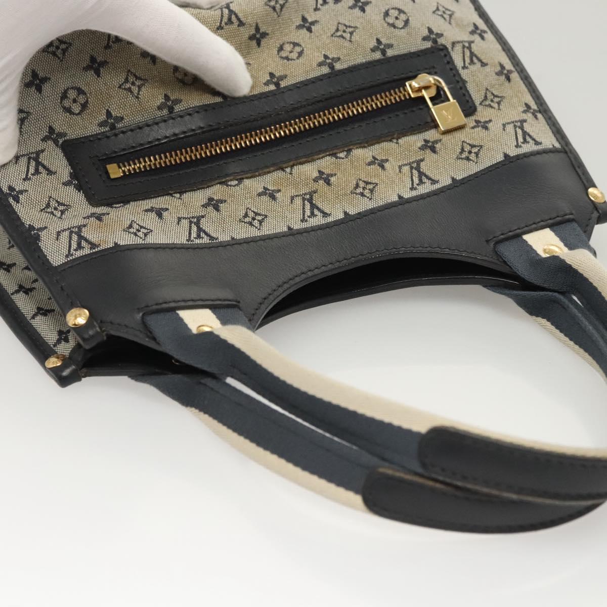 LOUIS VUITTON Monogram Mini Sac Catline Tote Bag Navy M92325 LV Auth 126282