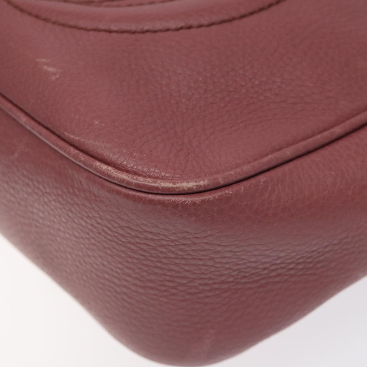 GUCCI Shoulder Bag Leather Pink Gold 308364 Auth 126289