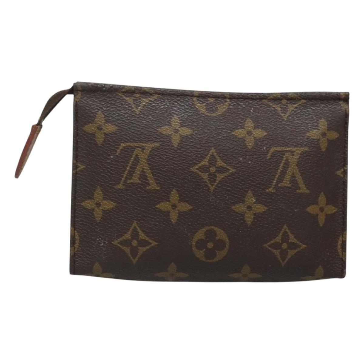 LOUIS VUITTON Monogram Poche Toilette 15 Pouch M47546 LV Auth 126311