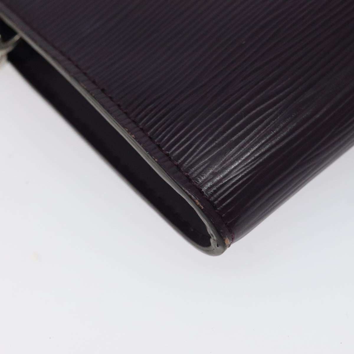 LOUIS VUITTON Epi Pochette Accessoires Pouch Purple Cassis M5298K LV Auth 126313