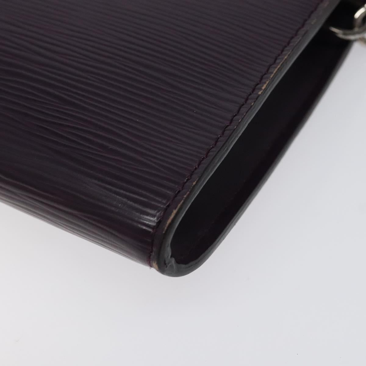 LOUIS VUITTON Epi Pochette Accessoires Pouch Purple Cassis M5298K LV Auth 126313