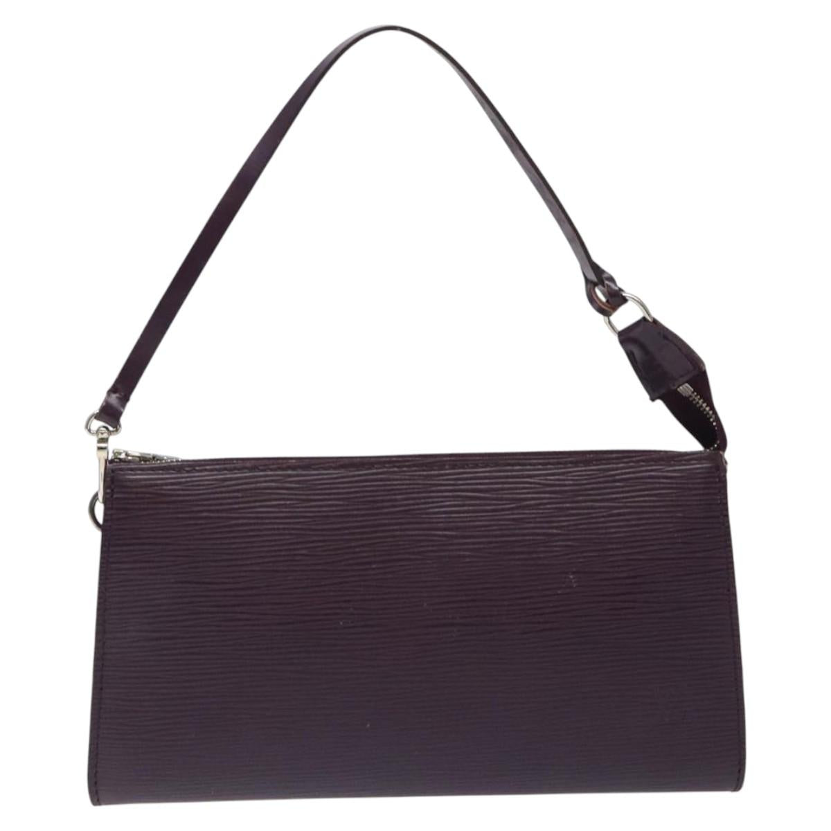 LOUIS VUITTON Epi Pochette Accessoires Pouch Purple Cassis M5298K LV Auth 126313