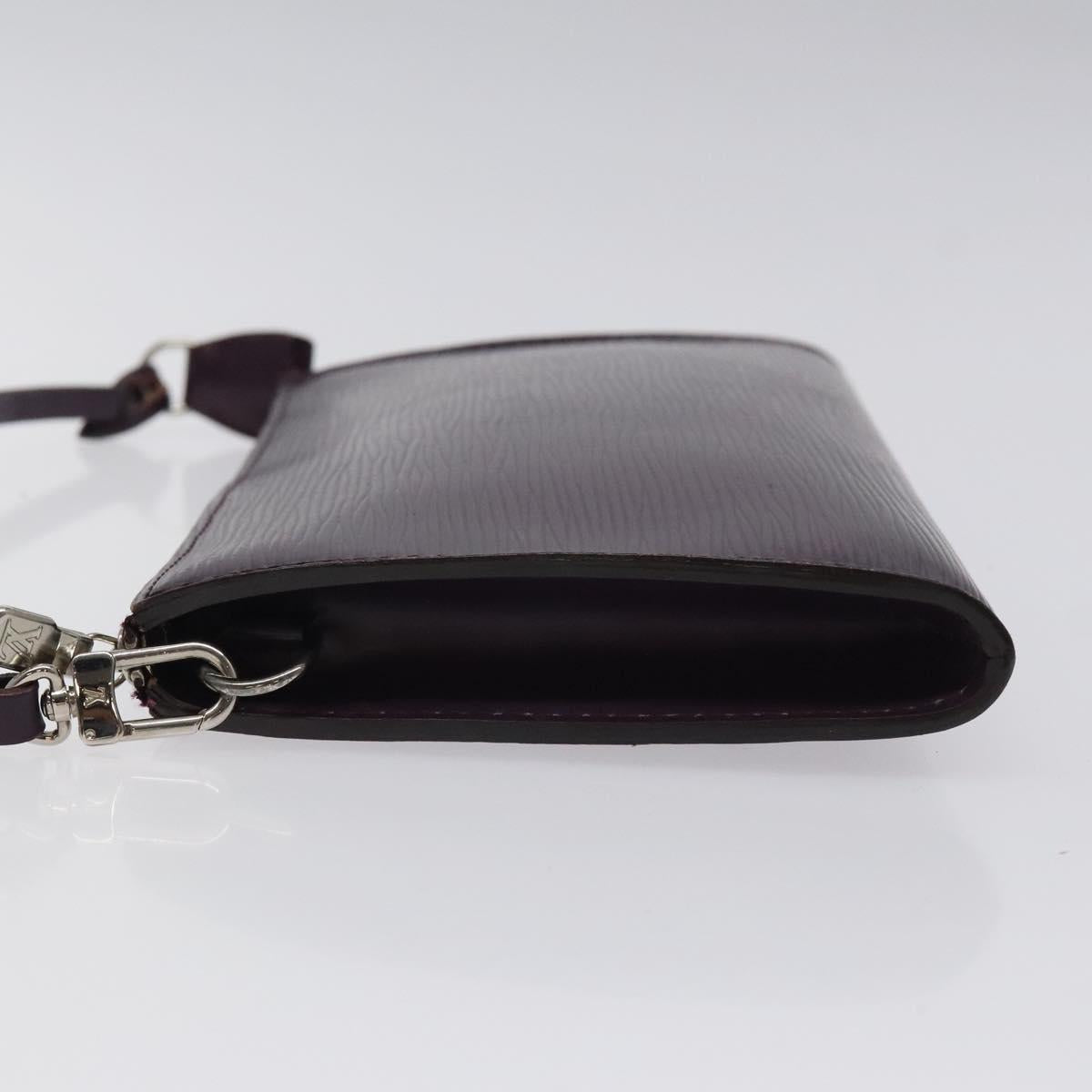 LOUIS VUITTON Epi Pochette Accessoires Pouch Purple Cassis M5298K LV Auth 126313