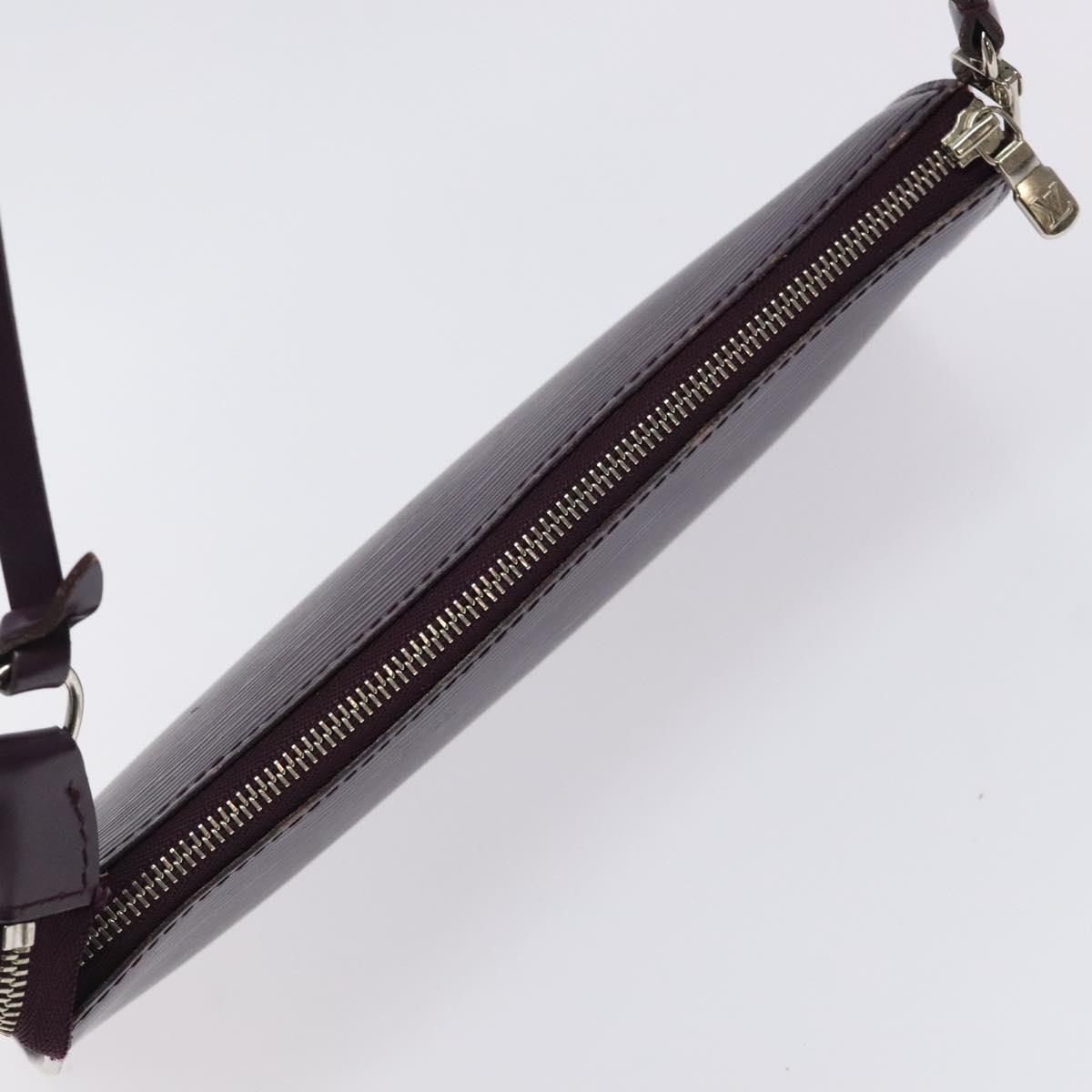 LOUIS VUITTON Epi Pochette Accessoires Pouch Purple Cassis M5298K LV Auth 126313