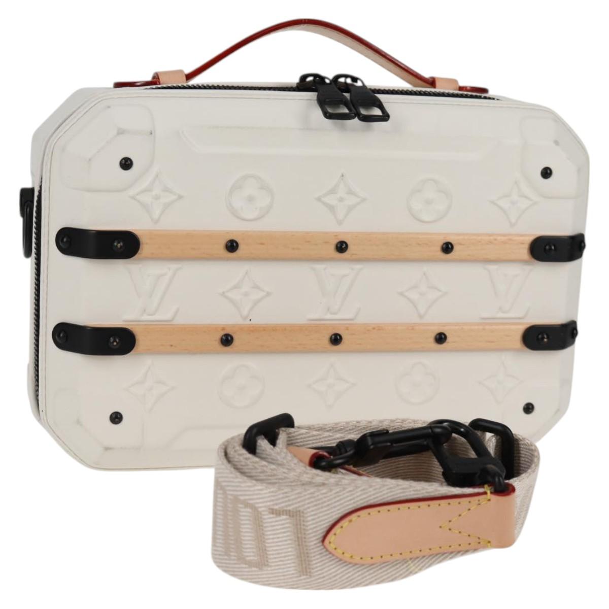 LOUIS VUITTON Monogram Future Trunk Hand Bag White M21950 LV Auth 126317M