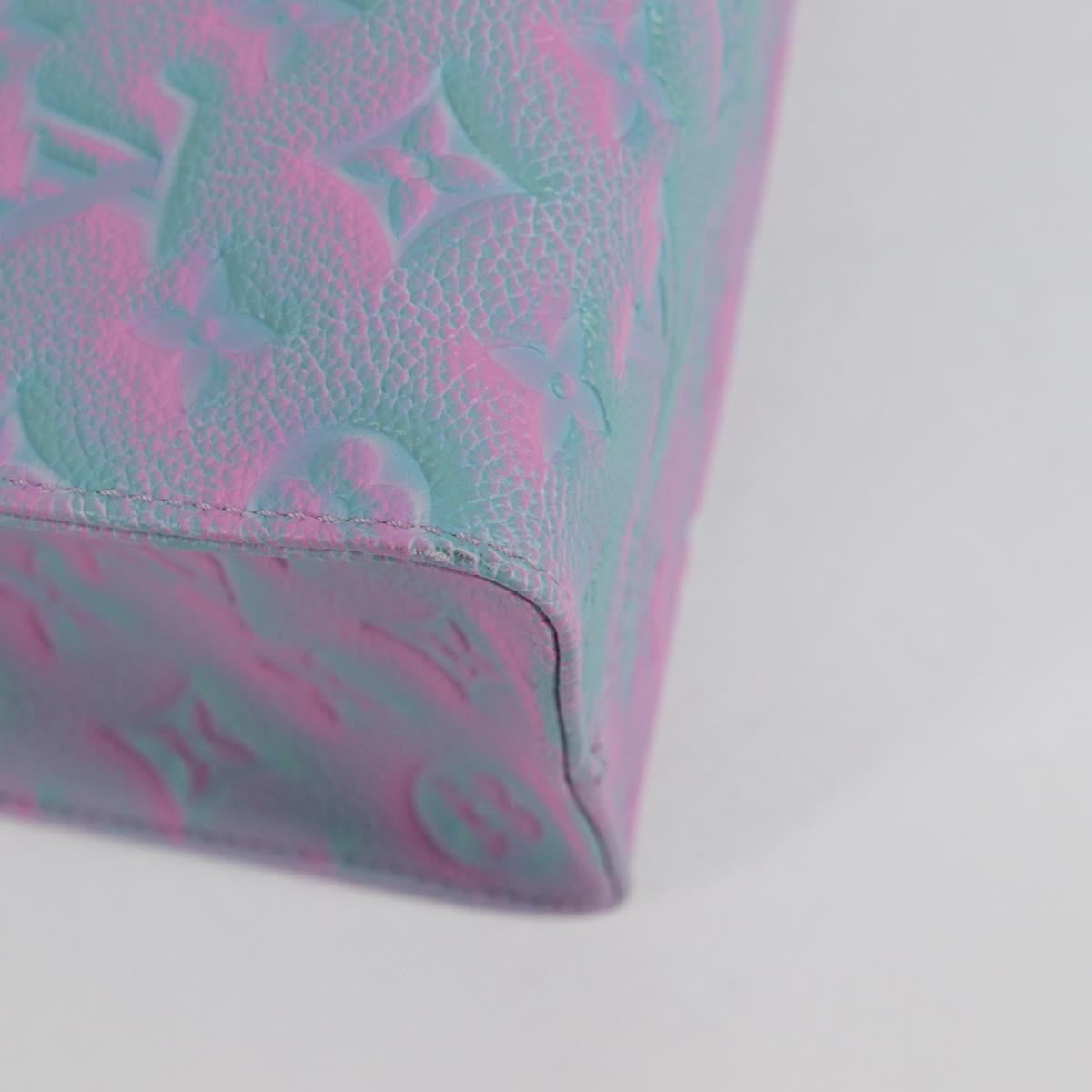 LOUIS VUITTON Monogram Empreinte On The Go PM Bag 2way Blue M46067 Auth 126345SM