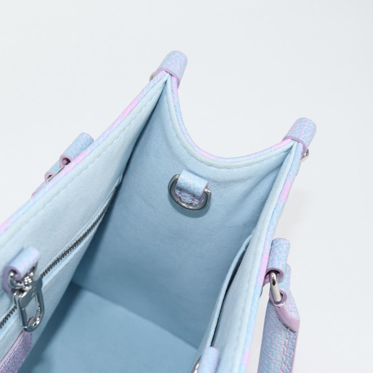 LOUIS VUITTON Monogram Empreinte On The Go PM Bag 2way Blue M46067 Auth 126345SM