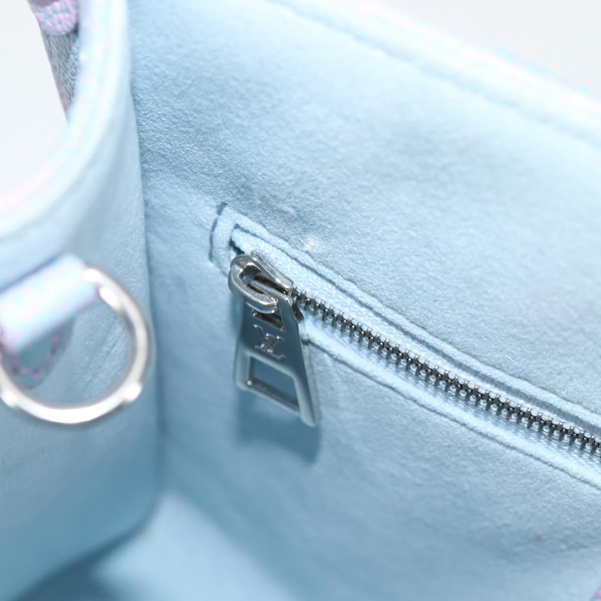 LOUIS VUITTON Monogram Empreinte On The Go PM Bag 2way Blue M46067 Auth 126345SM