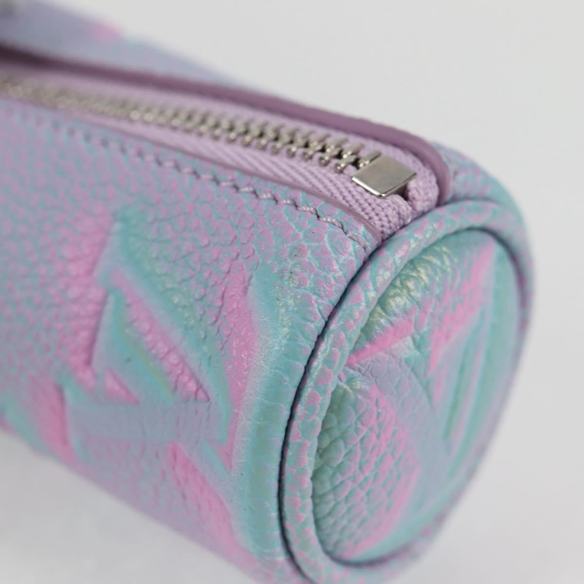 LOUIS VUITTON Monogram Empreinte Micro Papillon Pouch Lila M00837 Auth 126346SAM