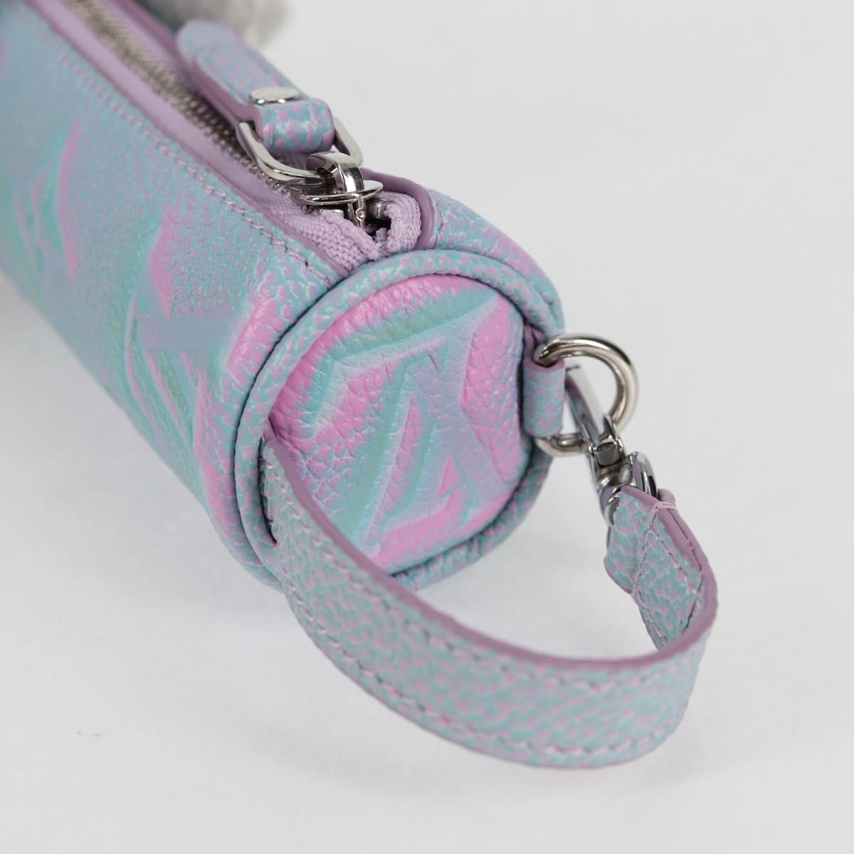 LOUIS VUITTON Monogram Empreinte Micro Papillon Pouch Lila M00837 Auth 126346SAM