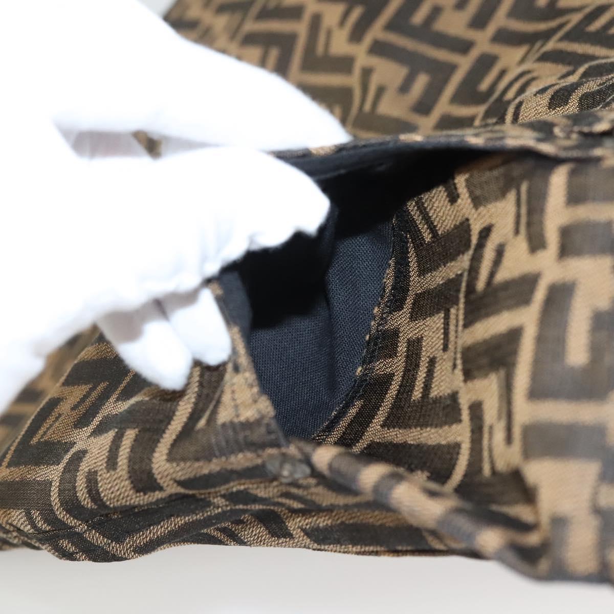 FENDI Zucca Canvas Skirt Black Brown Auth 126349V