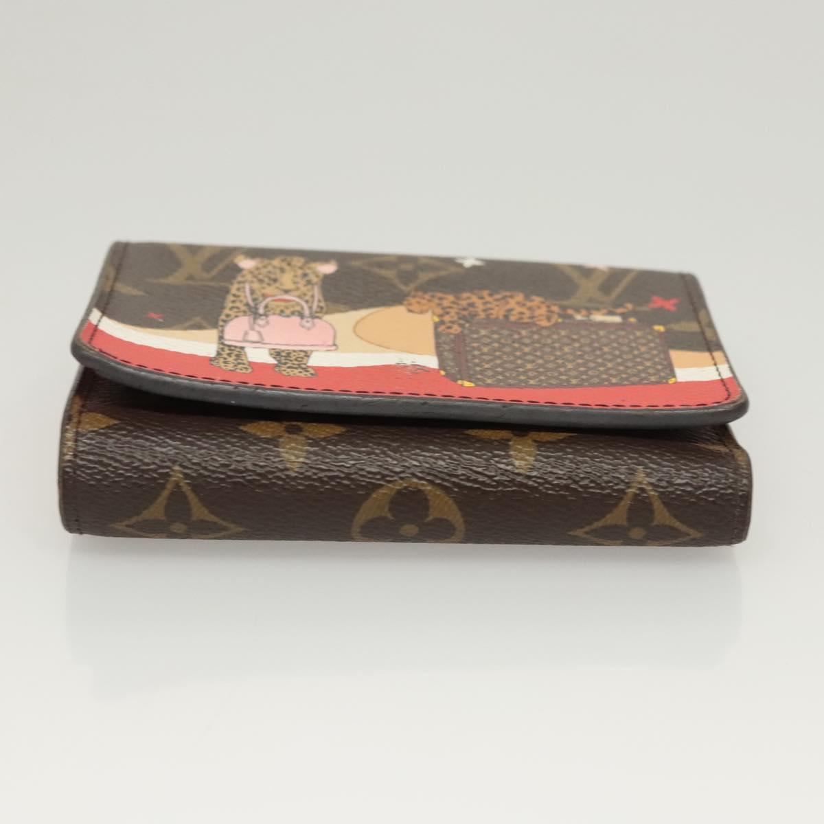 LOUIS VUITTON Animal Print Portefeuille Victorine Wallet M63326 LV Auth 126370