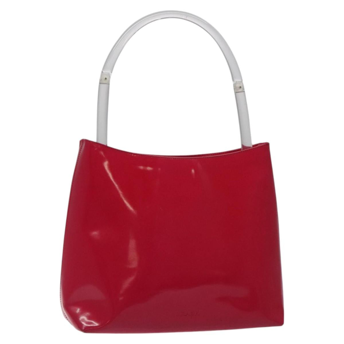 PRADA Shoulder Bag Enamel Pink Auth 126380