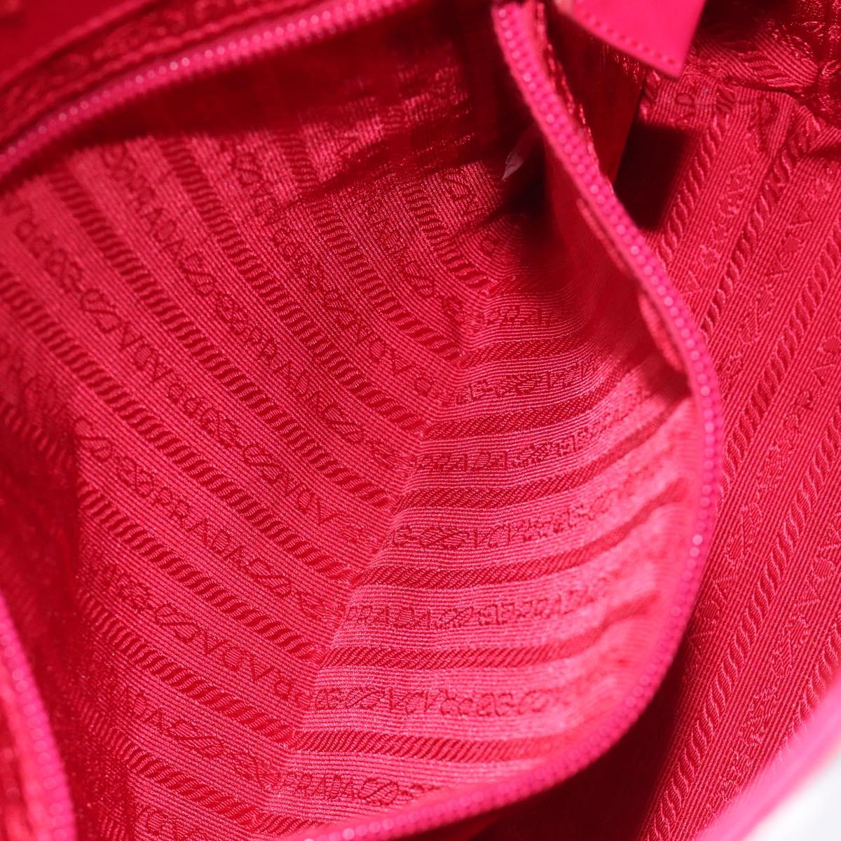 PRADA Shoulder Bag Enamel Pink Auth 126380