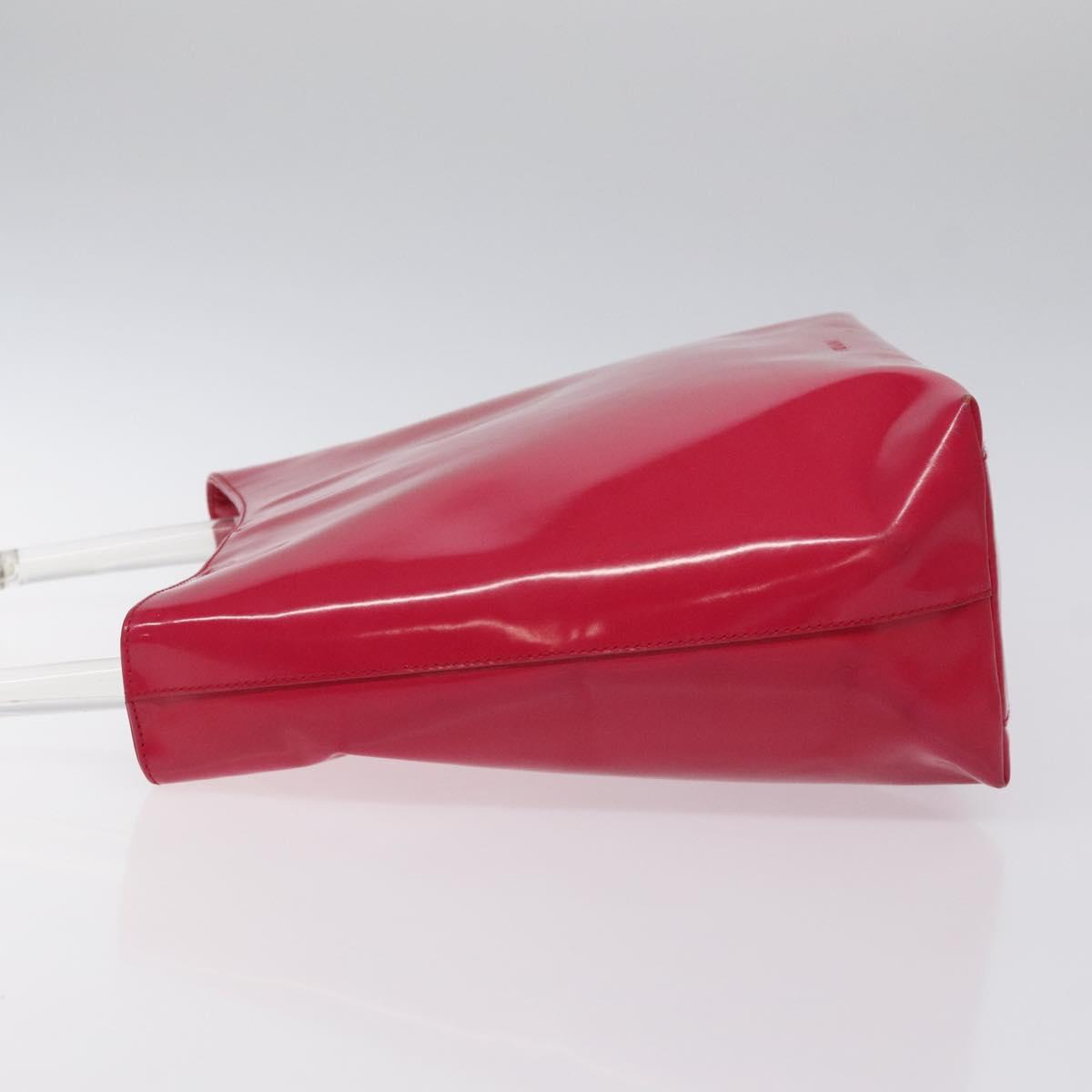 PRADA Shoulder Bag Enamel Pink Auth 126380