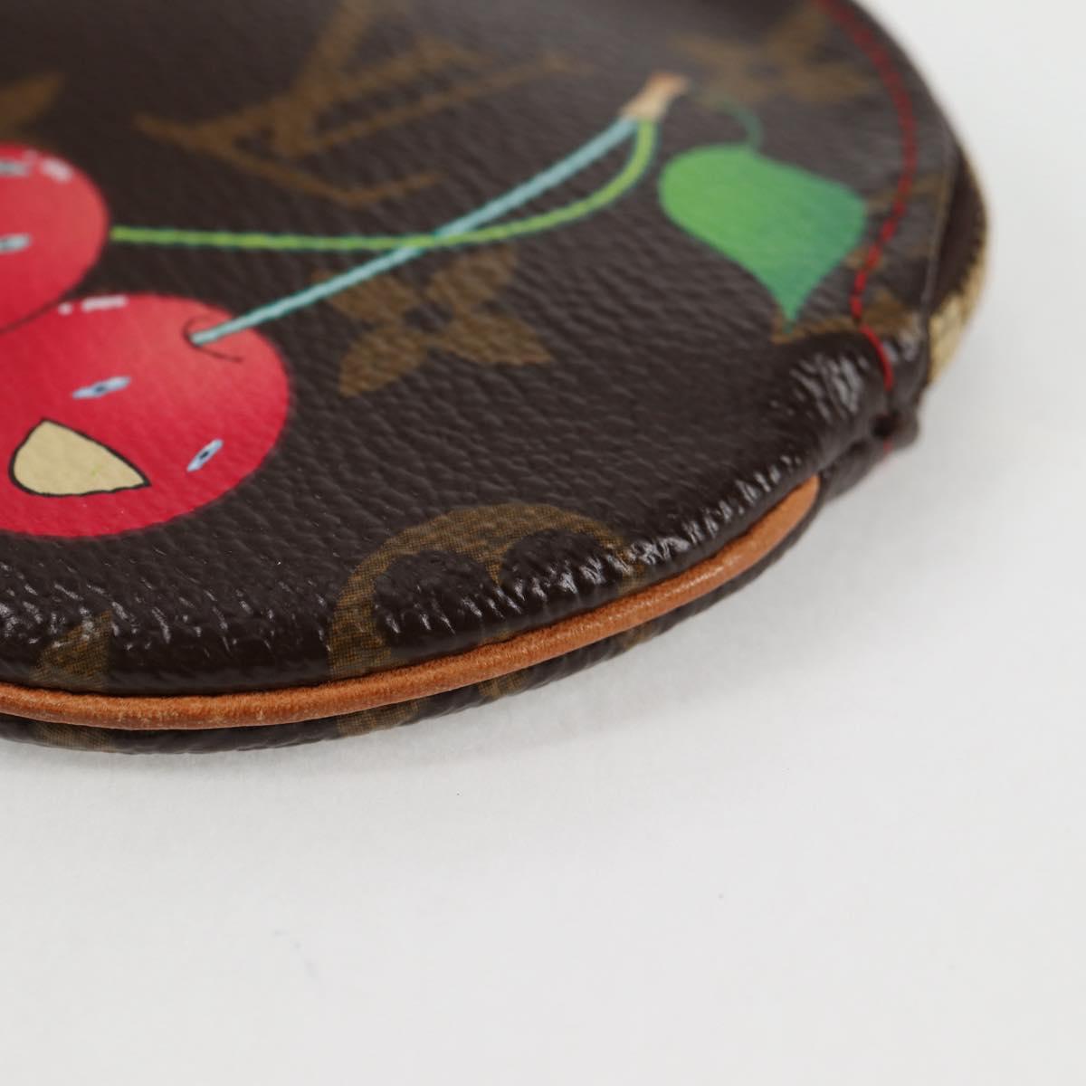 LOUIS VUITTON Monogram Cherry Porte Monnaie Ron Coin Purse M95043 Auth 126421V