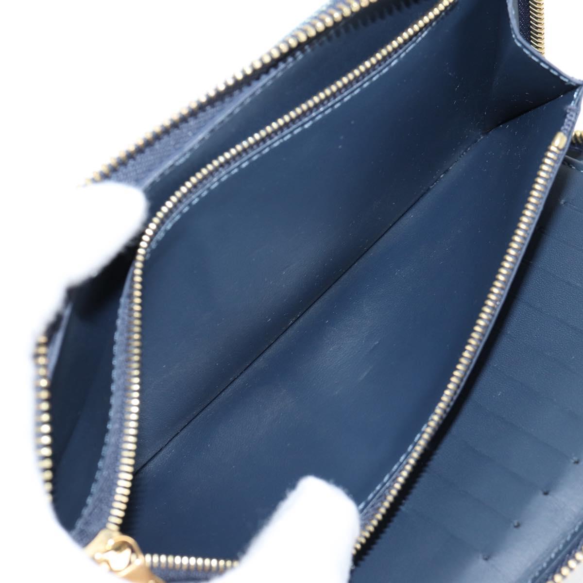 LOUIS VUITTON NIGO LV Squared Zippy Wallet Long Wallet Navy M81107 Auth 126433M