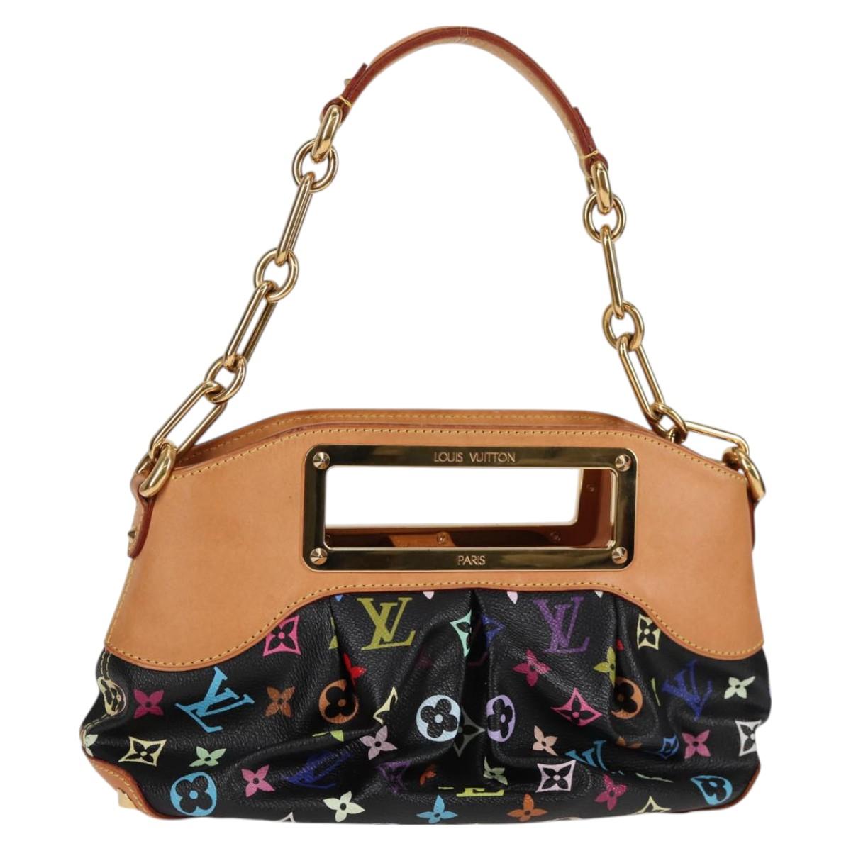 LOUIS VUITTON Monogram Multicolor Judy PM Bag 2way Black M40258 LV Auth 126485V