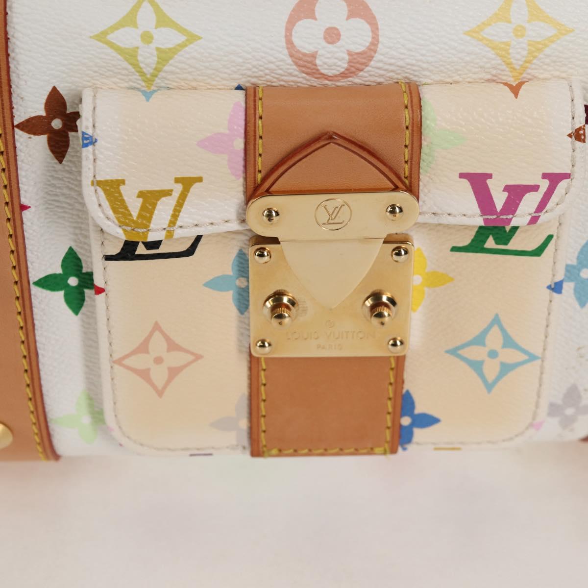 LOUIS VUITTON Monogram Multicolor Keepall 45 Bag White M92641 LV Auth 126487V