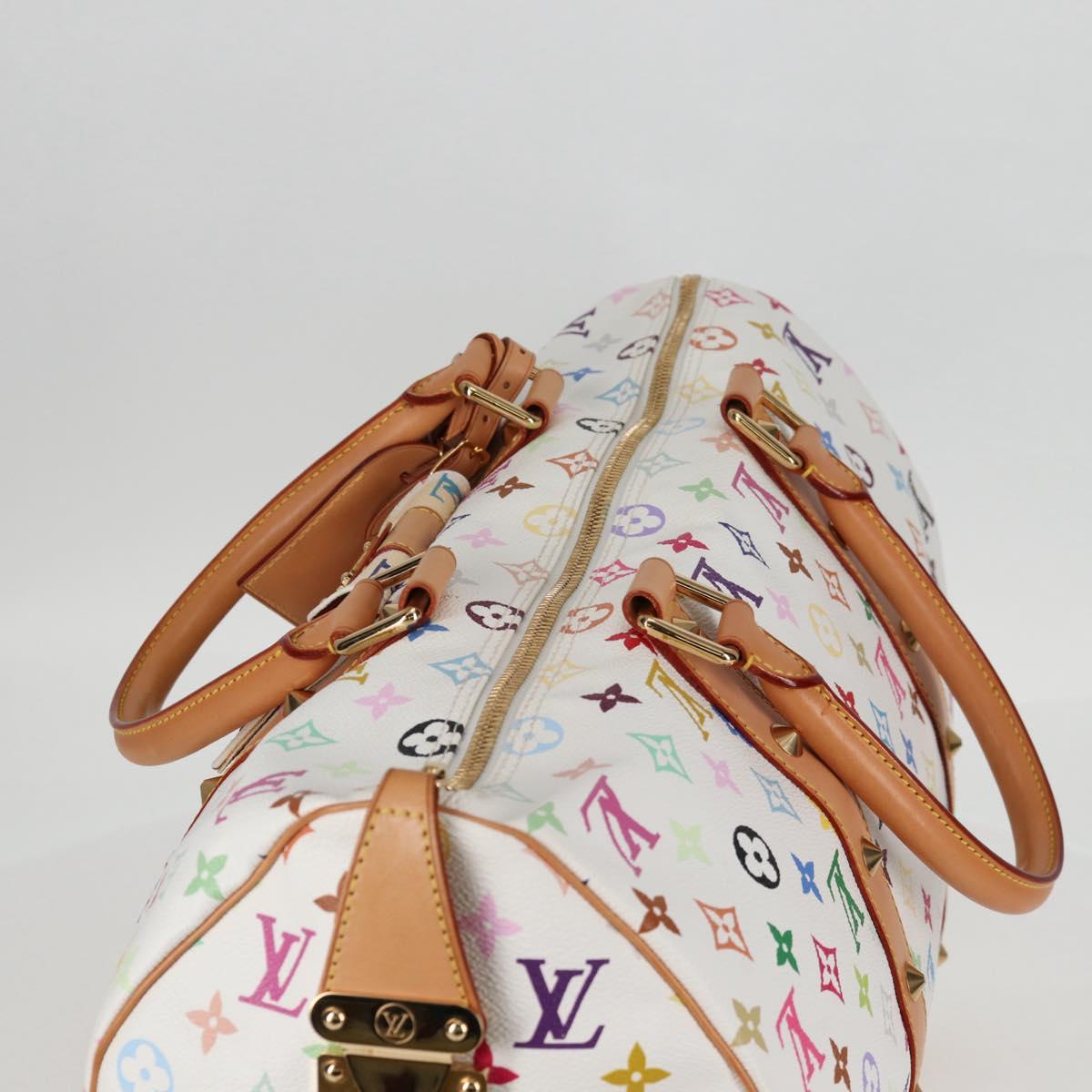 LOUIS VUITTON Monogram Multicolor Keepall 45 Bag White M92641 LV Auth 126487V