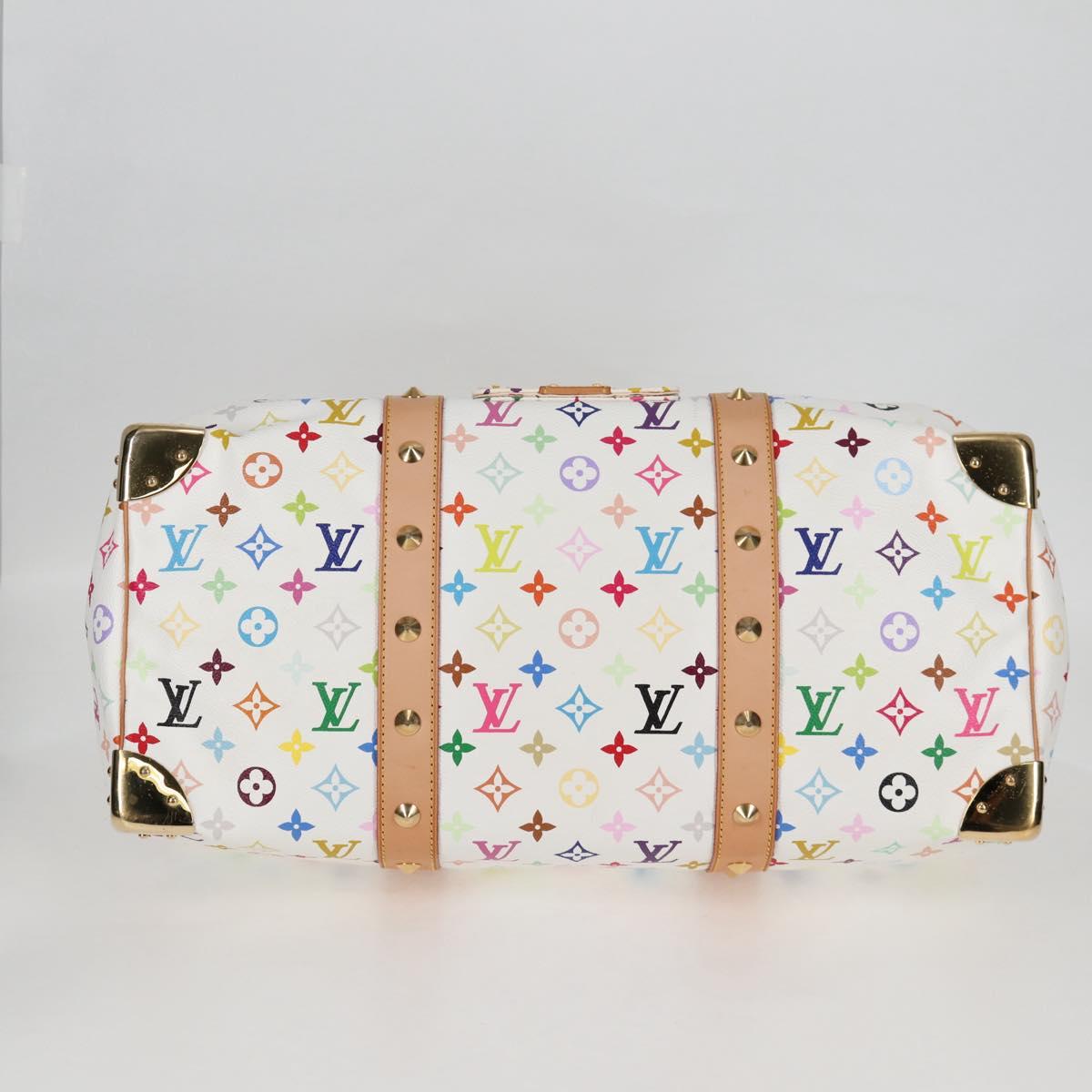 LOUIS VUITTON Monogram Multicolor Keepall 45 Bag White M92641 LV Auth 126487V