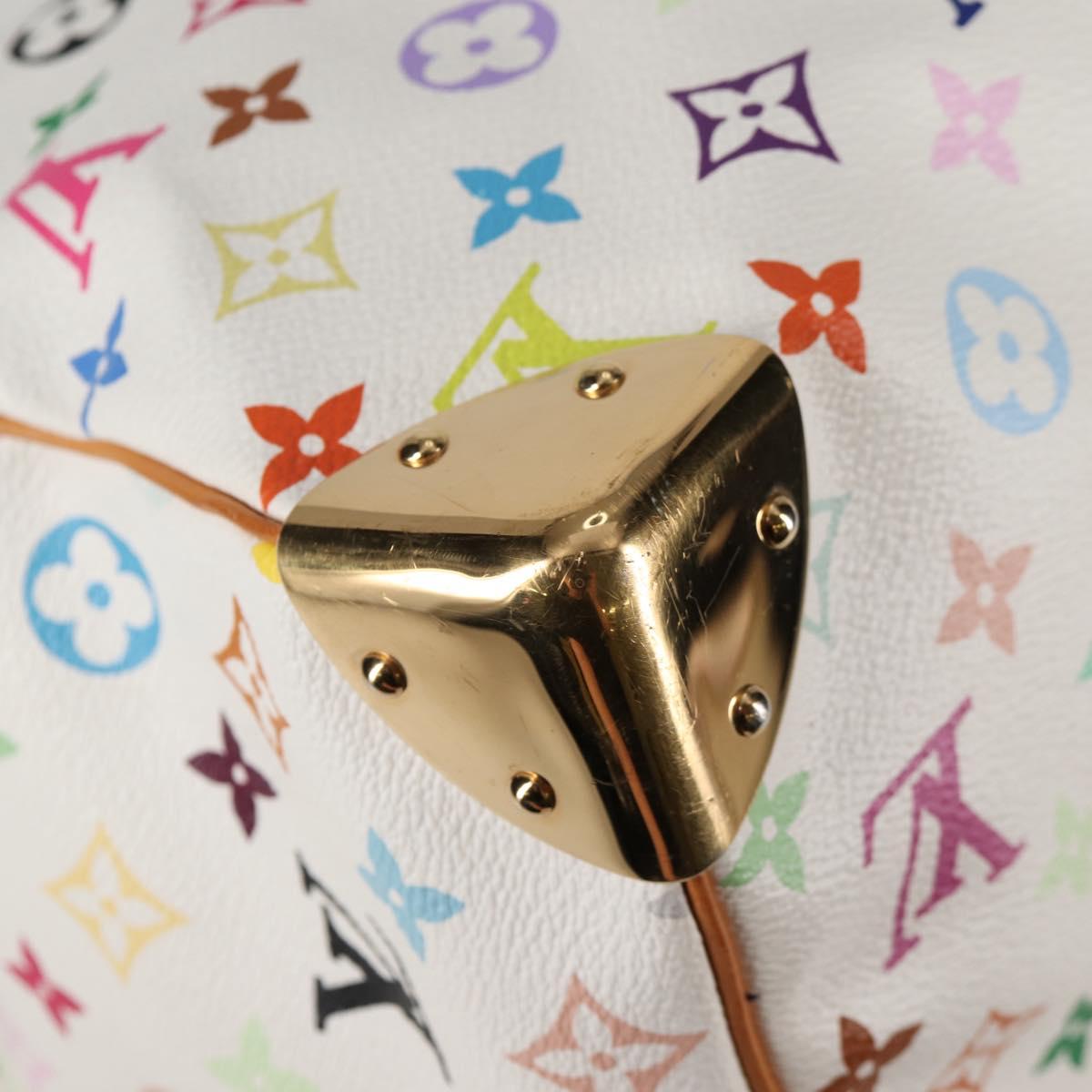 LOUIS VUITTON Monogram Multicolor Keepall 45 Bag White M92641 LV Auth 126488V