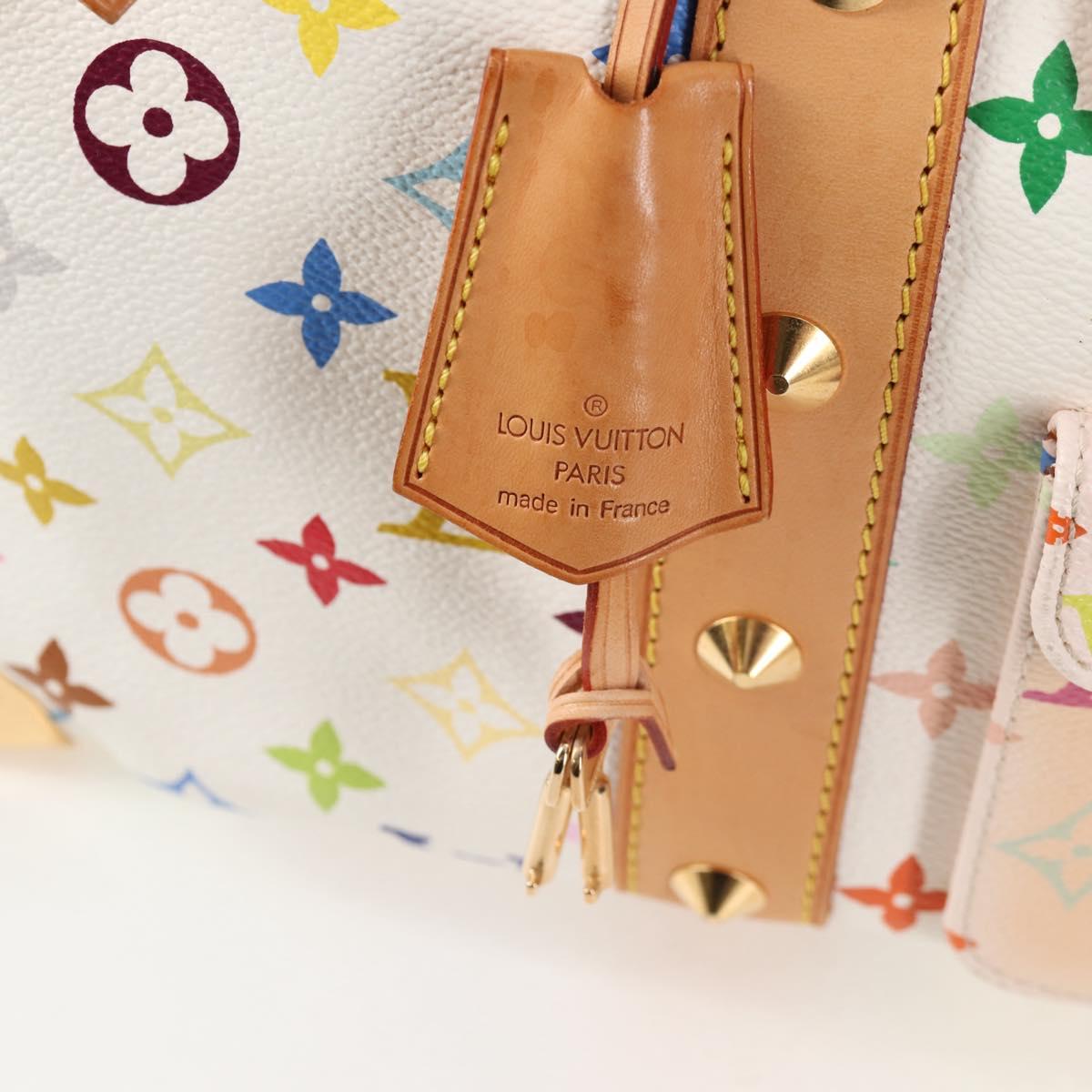 LOUIS VUITTON Monogram Multicolor Keepall 45 Bag White M92641 LV Auth 126488V