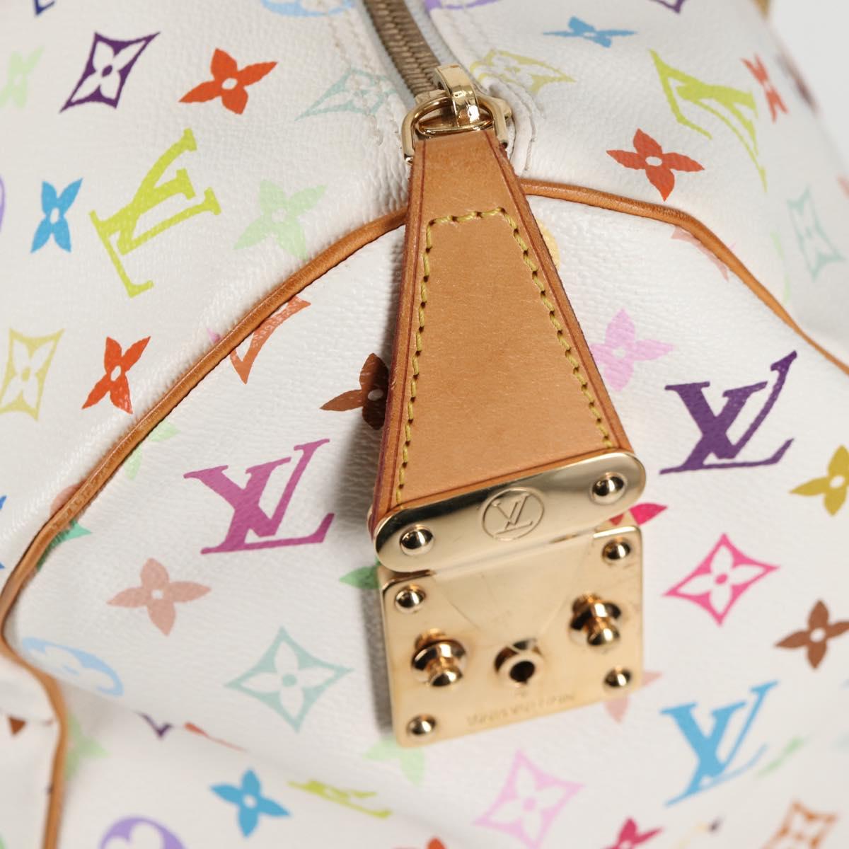 LOUIS VUITTON Monogram Multicolor Keepall 45 Bag White M92641 LV Auth 126488V
